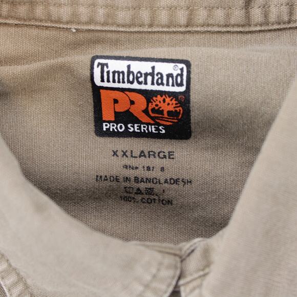 Timberland PRO Long Sleeve Shirt Men’s 2XL Brown Workwear Utility Casual - Picture 4 of 7